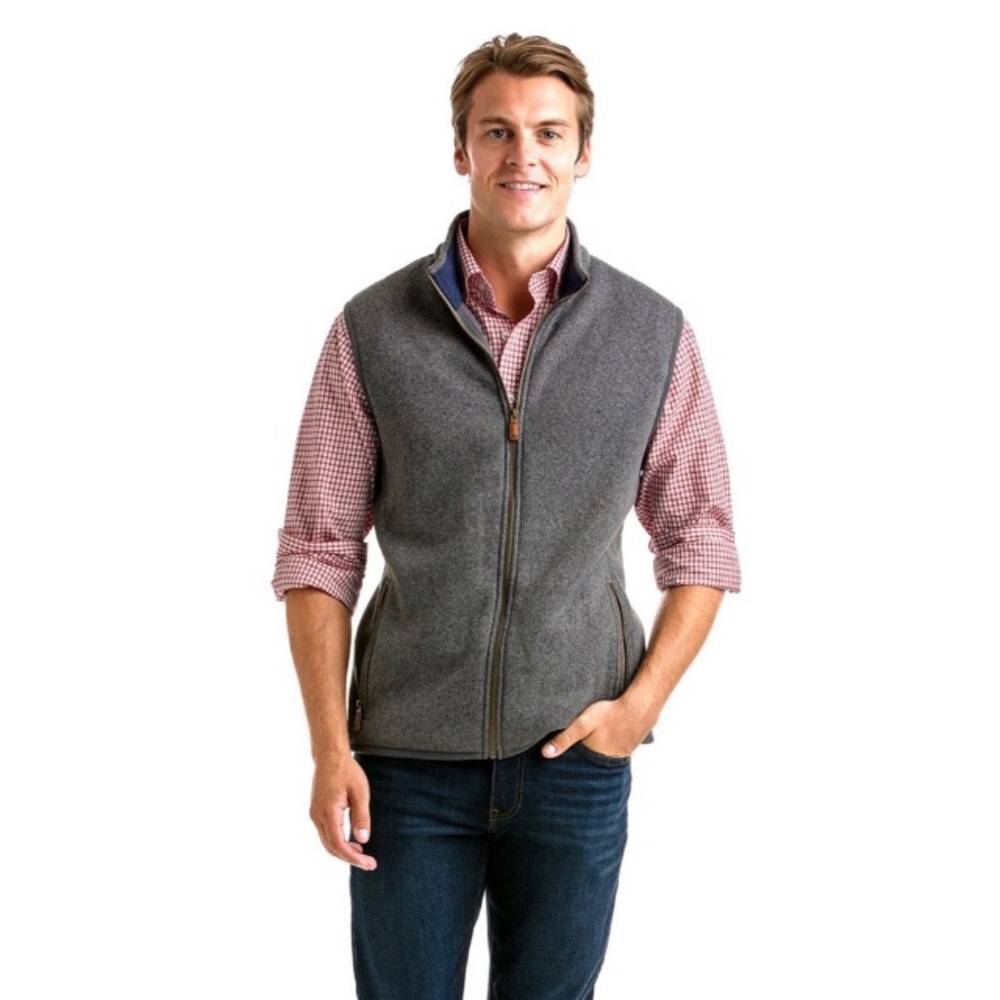 Vineyard Vines Fleece Zip Up Vest